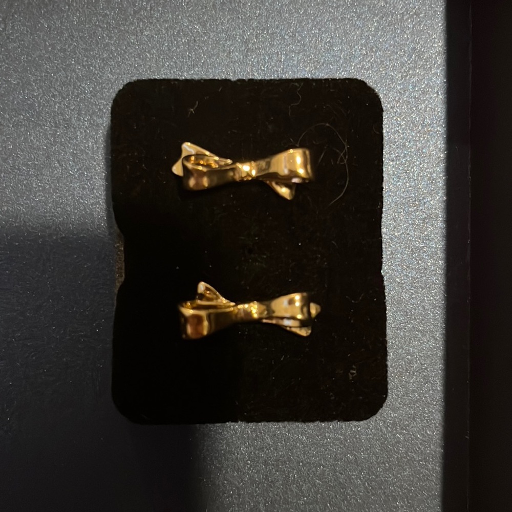 Kate spade gold bow earrings